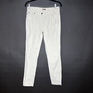 J.McLaughlin Creamy White Skinny Leg Jean Style Pants in Velvet Size 6